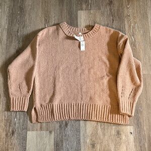 Aerie Warm Tan Crew Neck Sweater